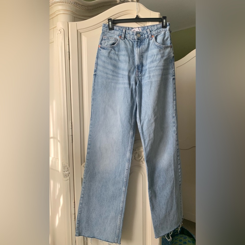 Zara Light Blue High Rise Women Jeans